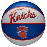 Wilson Mini-Basketball TEAM RETRO, NEW YORK KNICKS, Outdoor, Gummi, Größe: MINI