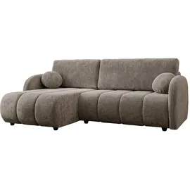 Mirjan24 Ecksofa Zara Kunststoff 5-Sitzer Braun