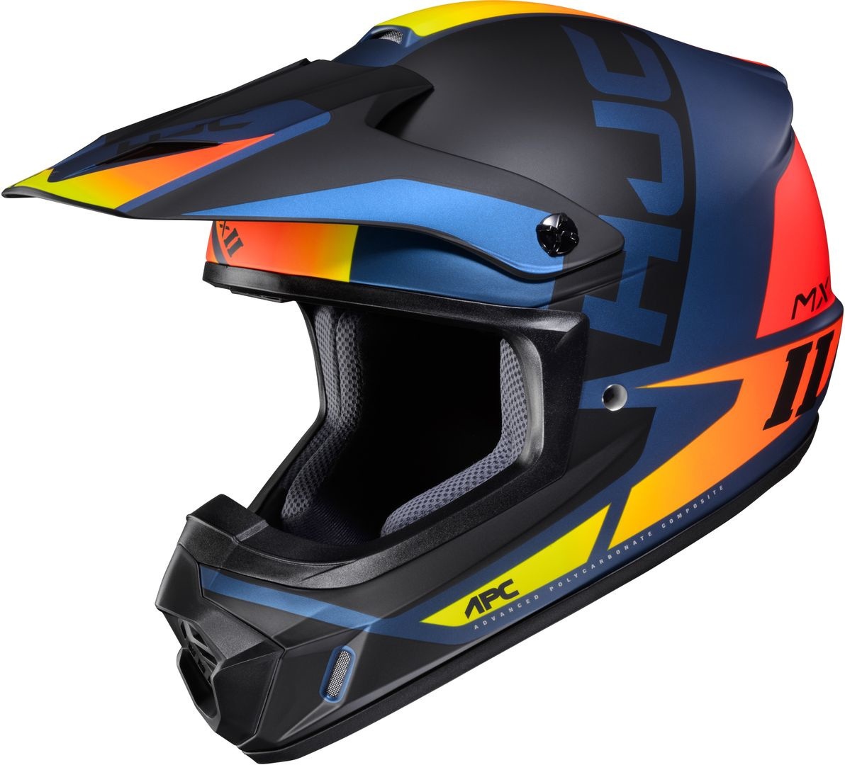 HJC CS-MX II Creed Motocross Helm, schwarz-orange, Größe XS