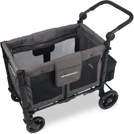 wonderfold Bollerwagen Kinderwagen Elite Double Gray - grau - Grau