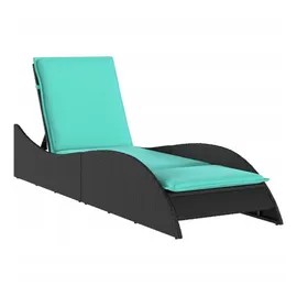 vidaXL Sonnenliege 60 x 205 x 73 cm Schwarz