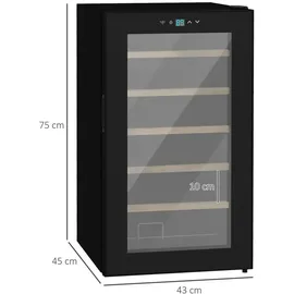 Homcom Weinlagerung,, Schwarz, Metall, 45x75x43 cm, Wohnzimmer, Regale, Weinregale