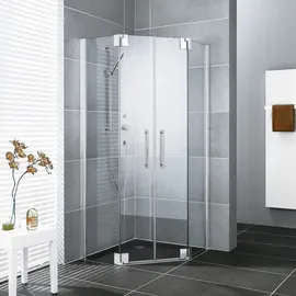 Kermi Pasa XP Fünfeck-Duschkabine mit Pendeltür 100 x 100 cm PXF53100201PK