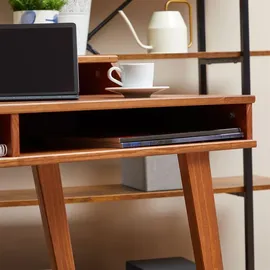 Idimex Schreibtisch LUNA Kiefer massiv / Kastanien