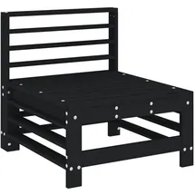 vidaXL Garten-Mittelsofa Holz schwarz