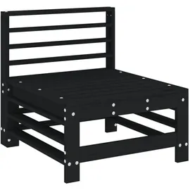 vidaXL Garten-Mittelsofa Holz schwarz