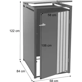 MCW Mülltonnenverkleidung MCW-O67 122 x 68 x 84 cm anthrazit