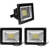 Greenmigo 3pcs 50W LED Strahler Fluter SMD LED Fluter,IP65 Flutlicht Leuchtmittel Baustrahler Scheinwerfer Warmweiß Wandstrahler Außenstahler Leu... - Schwarz