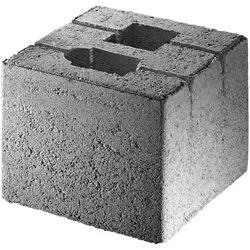 Mr. GARDENER Fundamentstein »Zaunpfosten«, BxHxL: 20 x 17 x 20 cm, Beton - grau