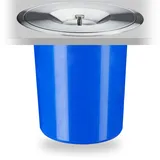 Relaxdays Mülleimer für Arbeitsplatte, 5 Liter - blau