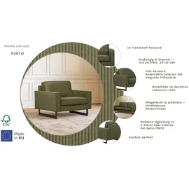 Home Affaire Loveseat Pinto Kunstleder 105 x 85 x 97 cm Grün