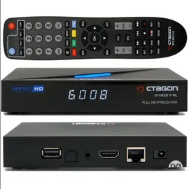 Octagon SFX6008 IP WL Full-HD H.265 HEVC, E2 Linux Set-Top Box & Smart Internet TV Receiver, Sat to Client Support, DLNA, YouTube, Web-Radio, 150Mbit WiFi intern, HDMI, schwarz