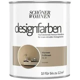 SCHÖNER WOHNEN-Farbe Wandfarbe Designfarbe  (Warmes Erdbraun, Matt, 1 l, Konservierungsmittelfrei)