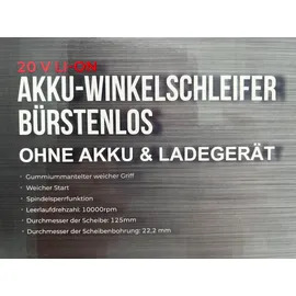 FERREX 20 V Akku-Winkelschleifer ohne Akku