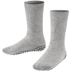 FALKE Kinder Stoppersocken - Catspads, Anti-Rutsch, Socken, Vollsohle, Merino-Wolle Grau 23-26