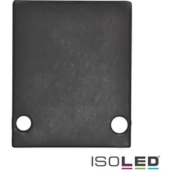 ISOLED Zubehör für Profil HIDE SINGLE - Aluminium-Endkappe EC89B inkl. Schrauben, Schwarz RAL 9005 ISO-114827