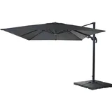 MCW Ampelschirm A96 3x4m Alu Anthrazit mit Ständer Drehbar