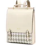 Cnolés Business Rucksack Damen Leder Eleganter Daypack Wasserdicht Damen-Rucksackhandtaschen Rücksacken für Damen Diebstahlsicherer Lederrucksack Damen Laptop Cityrucksack
