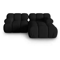 Micadoni Ecksofa Bellis, modular 3-Sitzer schwarz