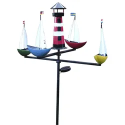 Windspiel Schiffskarussell mit Beleuchtung, Maritim