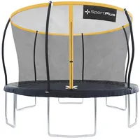 SportPlus Trampolin Outdoor 305 cm & 366 cm, mit Außenstangen, Innennetz & Randabdeckung, stabile Rahmenkonstruktion, Gartentrampolin für Kinder & Erwachsene – Trampolin XXL