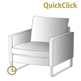 QuickClick Wagner QuickClick® Kunststoffgleiter Stuhlgleiter 4er-Set zum Anschrauben - 4X Basis + 8X Schraube + 4X Gleitaufsatz austauschbar - Kunststoff Hyper - Einsatz 32 x 15 mm - Made in DE - 15782900