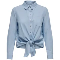 Only Damen Onllecey Ls Knot Shirt Noos Wvn, Cloud