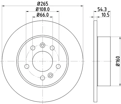 DON Bremsscheibe pcd14422 265mm 10mm für RENAULT