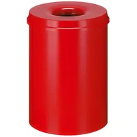 POV Abfallsysteme Sicherheitspapierkorb, selbstlöschend, Stahl, 30 Liter, rot