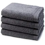 Möve Handtuch Set Superwuschel, Walkfrottee (Spar-Set, 4-St), 4 X Handtuch im Set - Baumwolle - Saugstark - Extraweiches Handtuch grau