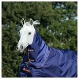 Bucas Pferde-Regendecke Bucas Therapy Turnout Neck 0g - navy/orange M cm