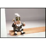 KWO Kunstgewerbe-Werkstätten Olbernhau GmbH KWO Olbernhau 21602 Räuchermännchen Kantenhocker Bergmann, 18 cm