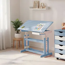 Tectake Kinderschreibtisch blau