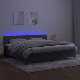 vidaXL Boxspringbett 200 x 200 cm Dunkelgrau