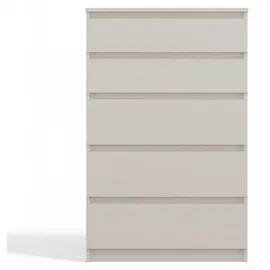veneti Grosse Kommode Malwa M5 Schrank 5 Schubladen Kaschmir Beige Für Zuhause Für Büro - Beige