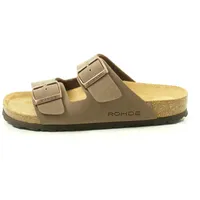 ROHDE Alba für Damen Frauen Sandale Pantolette Zweiriemer Hausschuhe 5631 braun, Schuhgröße:43 EU