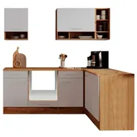 Respekta Winkelküche L-Form 220 x 172 cm Weiß