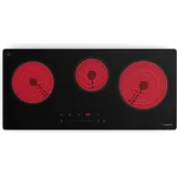 Klarstein Glaskeramikkochfeld - 75 cm, Slimline 3-Zonen VTC-Kochfeld Mit Touch-Bedienung, Digitaler Timer & Kindersicherung – Platzsparendes Kera... | Touch | Schwarz