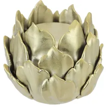 I.GE.A. Kerzenhalter Artischocke Keramik Gold