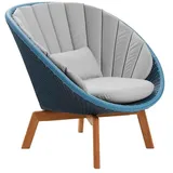 Cane-line Gartensessel Peakcock, dusty blue Rattan & Geflecht Grau Hellgrau