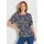 GOLDNER Schlupfbluse Elegantes Halbarm Blusenshirt blau 22