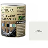 Contura Bootslack Farbig SEIDENMATT Yacht- Buntlack Metall Holz GFK Holzlack Boot Farblos (Weiß - RAL 9010 Analog, 500ml.)