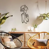 HANAH Home Stylish Black Decorative Metal Wall Accessory, 28