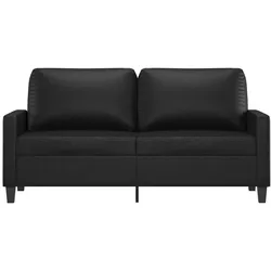 vidaXL 2-Sitzer-Sofa Schwarz 140 cm Kunstleder