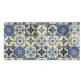 Tulup Kamin Glasplatte 140 x 70 x 0,4 cm Funkenschutzplatte Blau