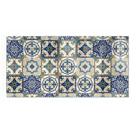 Tulup Kamin Glasplatte 140 x 70 x 0,4 cm Funkenschutzplatte Blau
