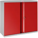 Phoenix SCL-Serie Aktenschrank 58 x 37 x 98 cm grau, rot