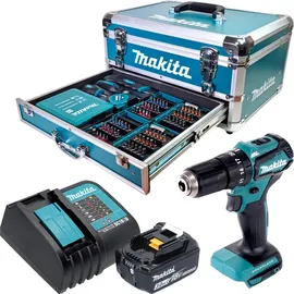 Makita DHP 483 SF1X9 inkl. 1 x 3,0 Ah + Ladegerät + 96 Tlg. Zubehör Set + Koffer
