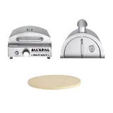 ALLGRILL Multi-Kulti Gasgrill Set 3 inkl. Pizzabackhaube + Pizzastein Ø 33 cm