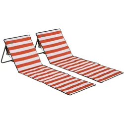 Outsunny - Strandmatte - 142Lx51Wx40Hcm - Rot